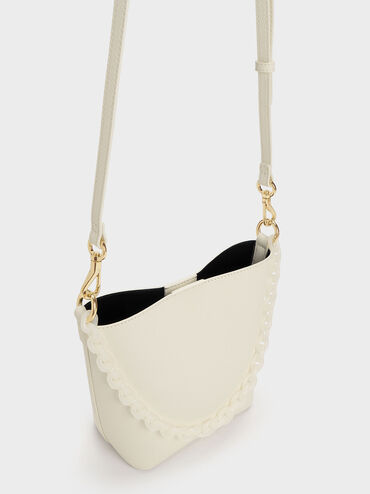 Alcott Scarf Bucket Bag, Cream, hi-res