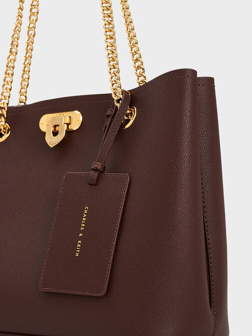 Alcott Tote Bag, Dark Brown, hi-res