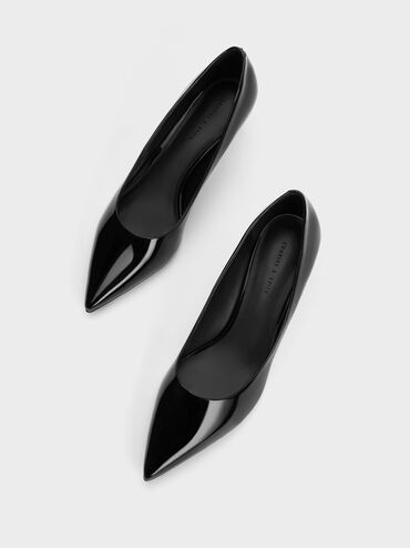 Patent
Pointed-Toe Kitten Heel Pumps, Black Patent, hi-res