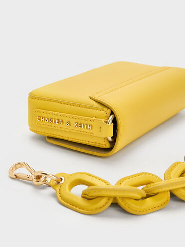 Catena Front Flap Bag, Yellow, hi-res