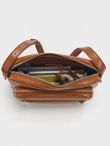 Atwood Chain Crossbody Bag, Distressed Tan, hi-res