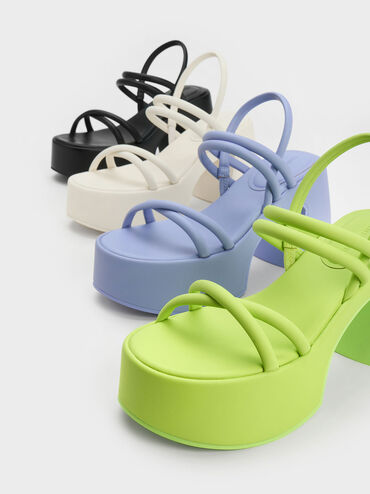 Nerissa Tubular Platform Sandals​, Lime, hi-res