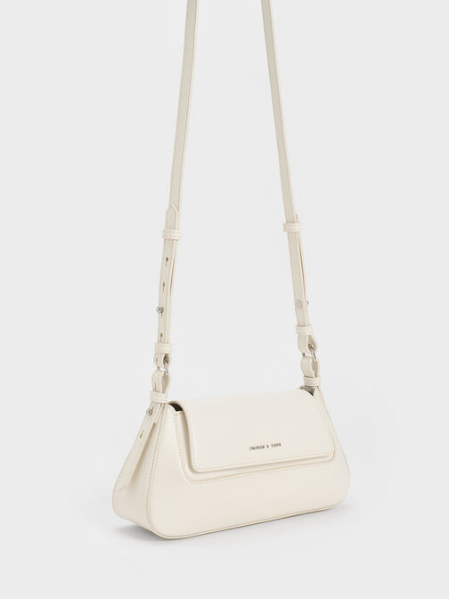 Olivia Trapeze Shoulder Bag, Cream, hi-res