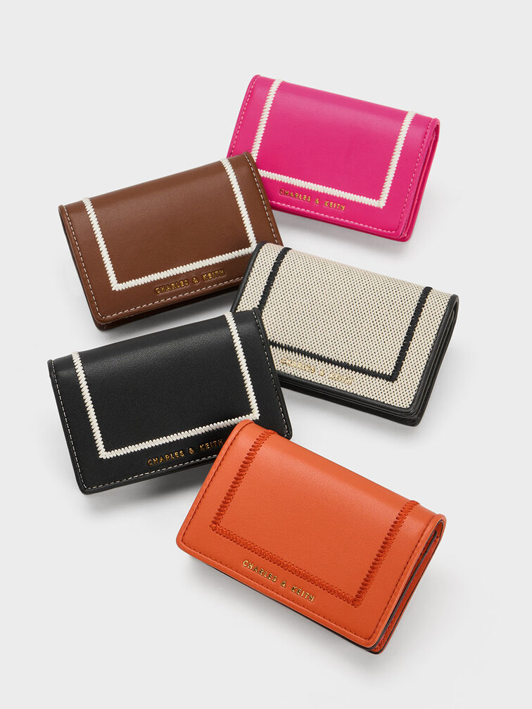 Astra Contrast Trim Wallet, Black, hi-res
