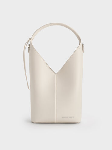 Simone Angular Bucket Bag, Cream, hi-res