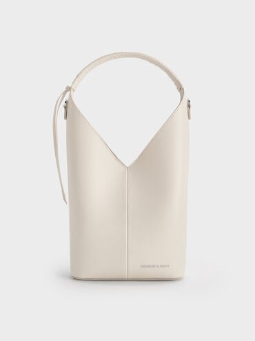 Simone Angular Bucket Bag, Cream, hi-res