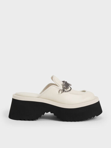 Lotso Embellished Platform Mules, Chalk, hi-res