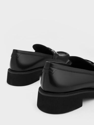 Monique Square-Toe Loafers, Black Box, hi-res