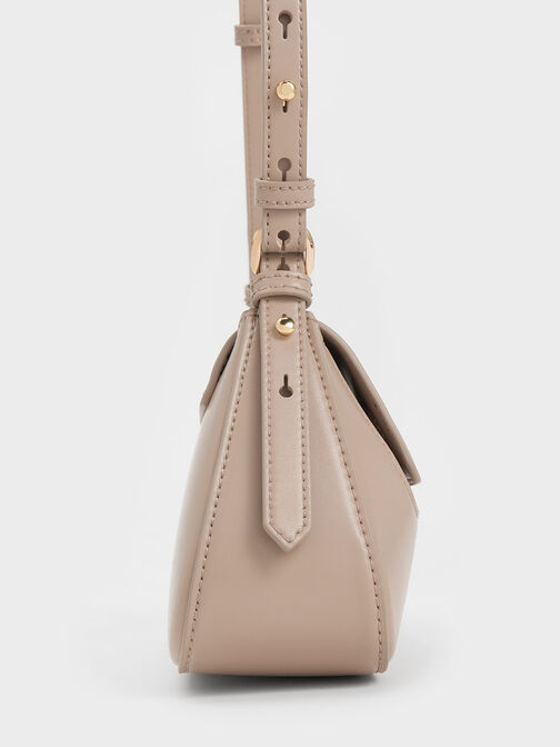 Olivia Trapeze Shoulder Bag, Taupe, hi-res