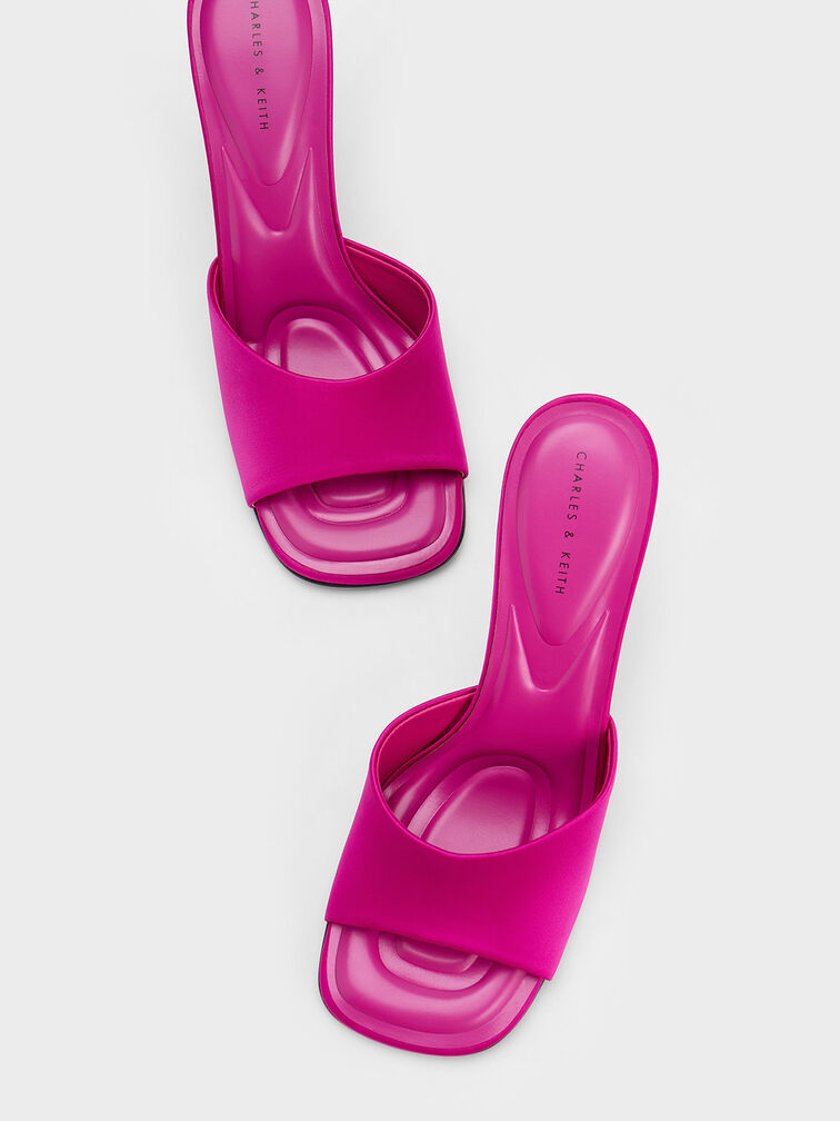 Celestine Sculptural Heel Mules, Fuchsia, hi-res