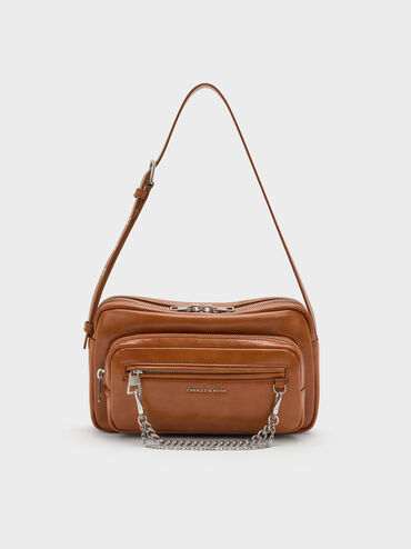 Atwood Chain Crossbody Bag, Distressed Tan, hi-res