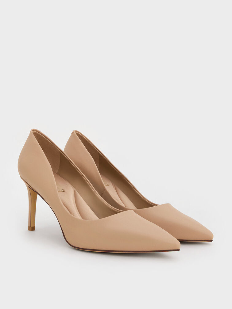 Emmy Pointed-Toe Stiletto Pumps, Nude, hi-res
