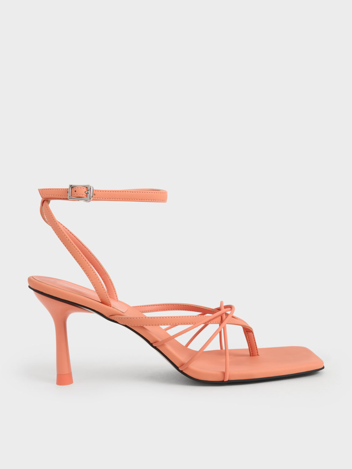 Peach Ankle Strap Thong Sandals CHARLES KEITH IN