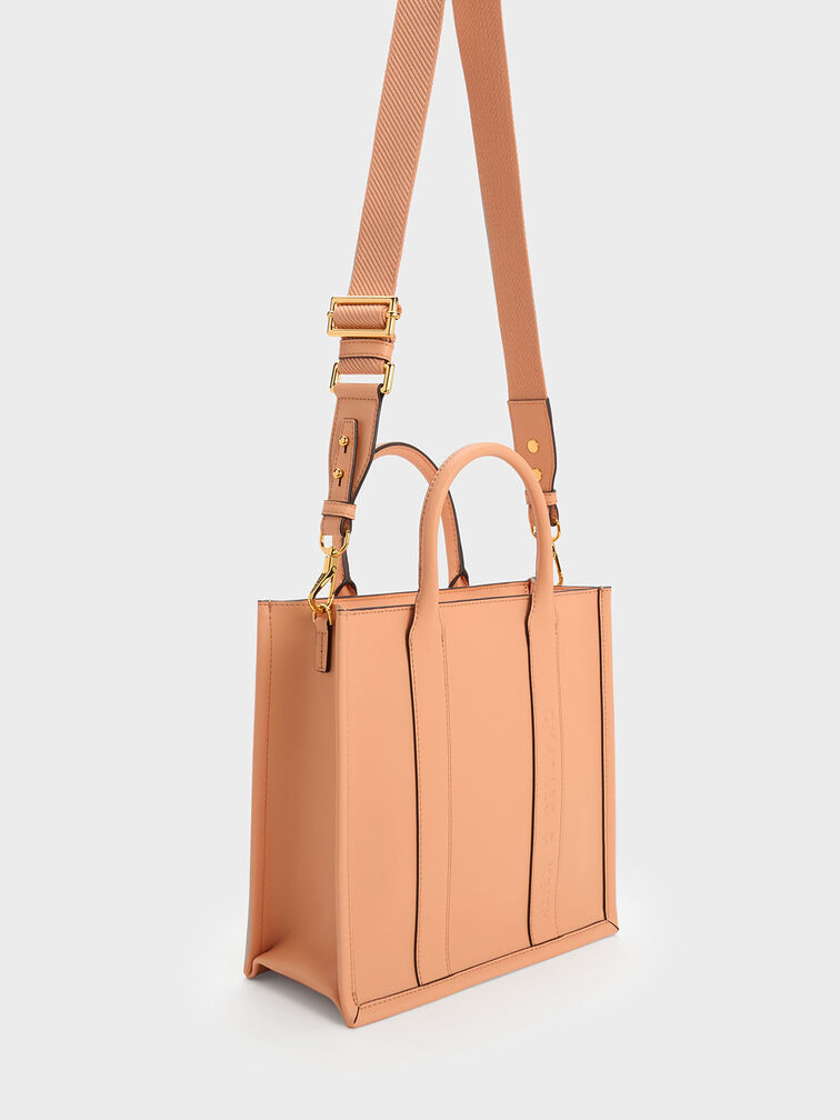 Clover Tote Bag, Orange, hi-res