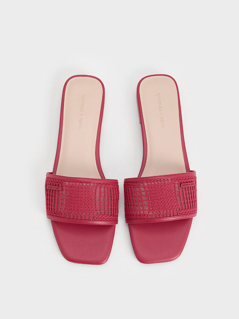 Red slide sandals top