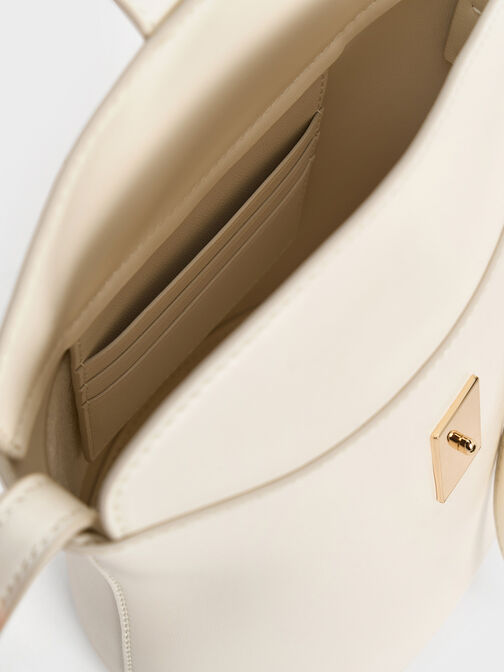 Wisteria Belted Bucket Bag, Cream, hi-res