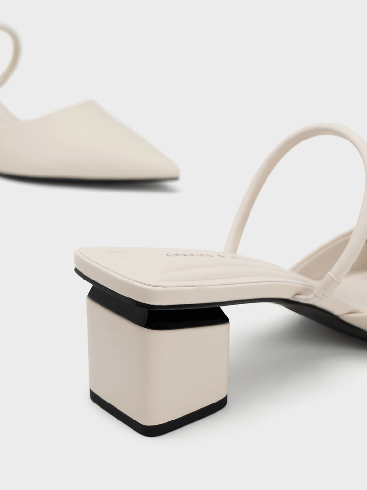Block Heel Mules, Chalk, hi-res
