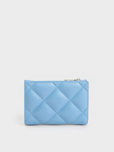Gemma Quilted Card Holder, Light Blue, hi-res