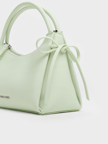 Hazel Bow Top Handle Bag, Mint Green, hi-res