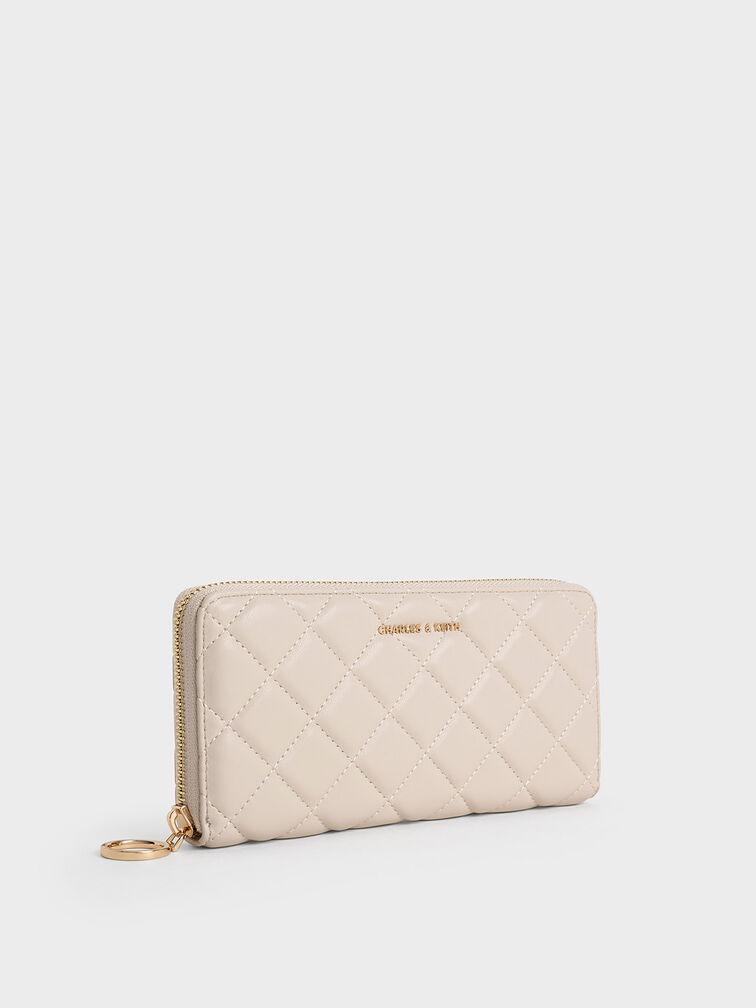 Cressida Quilted Long Wallet, Oat, hi-res