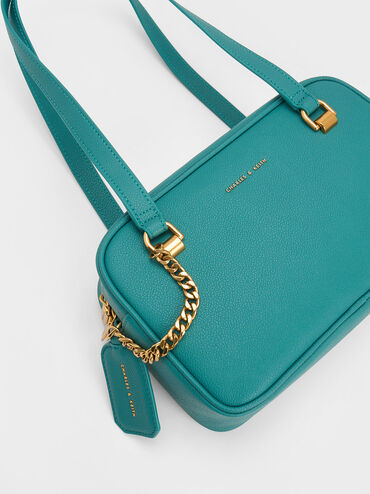 Avis Boxy Shoulder Bag, Turquoise, hi-res