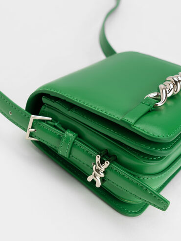 Mini Henrietta Shoulder Bag, Green, hi-res