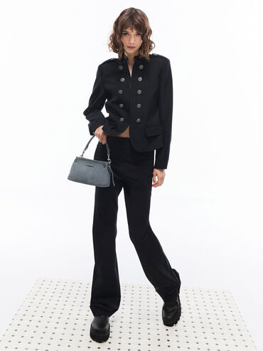Noane Top Handle Bag, Smoky Blue, hi-res