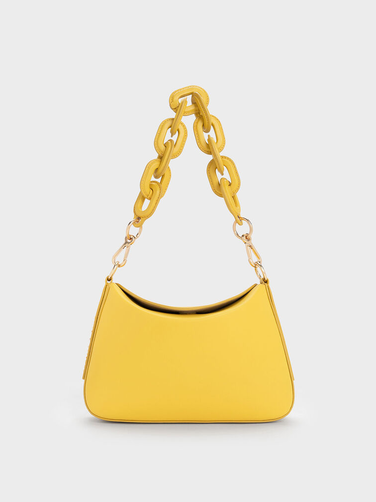 Yellow Catena Chain-Handle Bag - CHARLES & KEITH IN