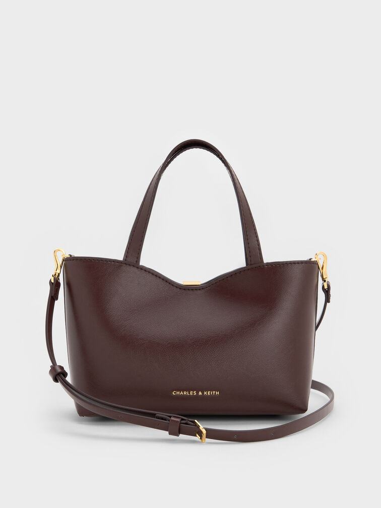 Lilibet Metallic-Accent Tote Bag, Plum, hi-res