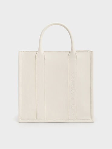 Clover Tote Bag, Cream, hi-res