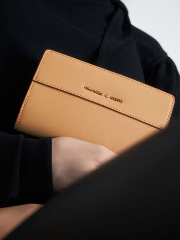 Snap Button Small Wallet, Nude, hi-res