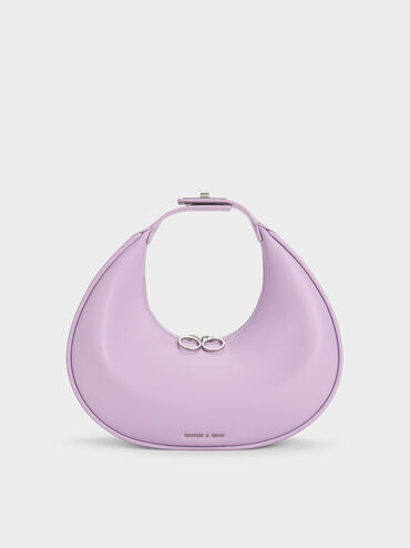 Crescent Hobo Bag, Lilac, hi-res