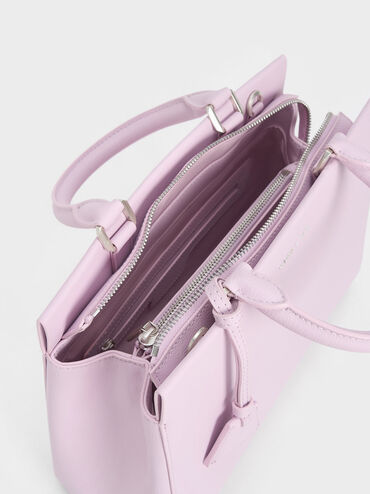 Mirabelle Structured Handbag, Lilac, hi-res