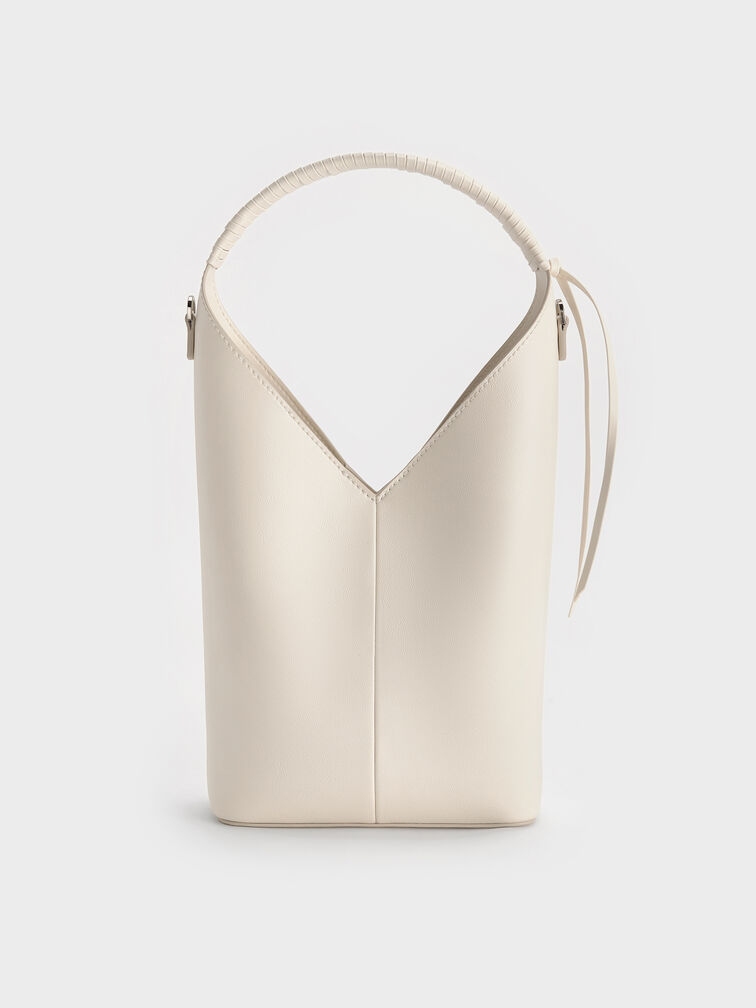 Simone Angular Bucket Bag, Cream, hi-res