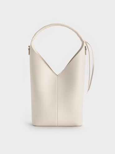 Simone Angular Bucket Bag, Cream, hi-res