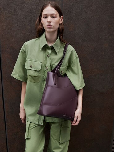 Trin Tote Bag, Plum, hi-res