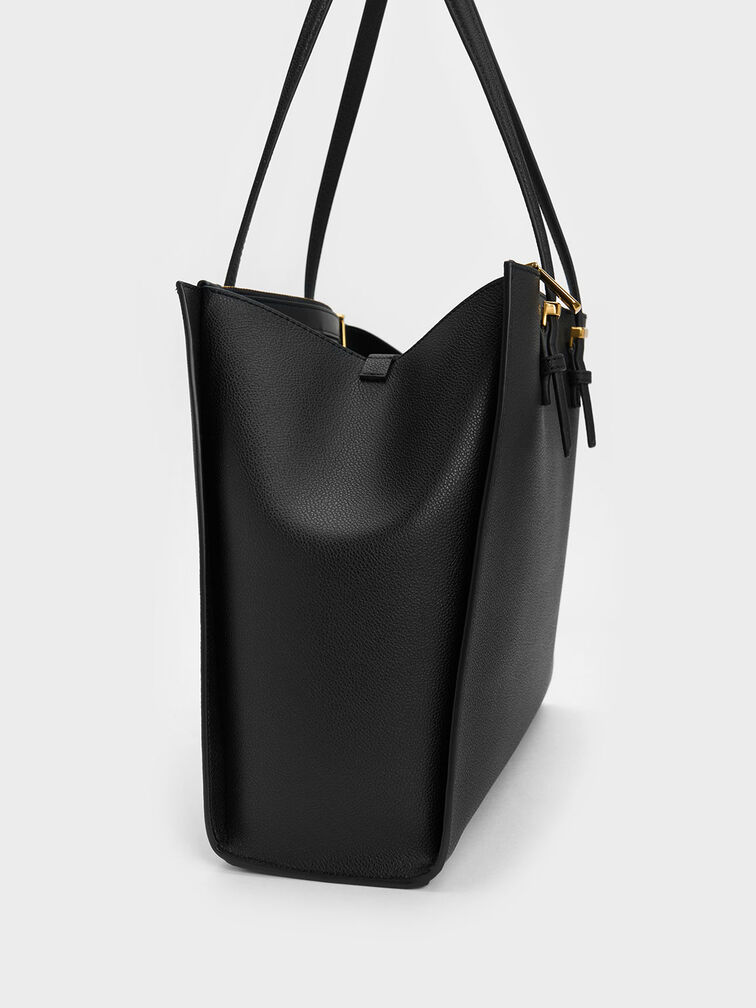 Sansa Tote Bag, Black, hi-res