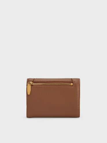 Nasrin Geometric Wallet, Chocolate, hi-res