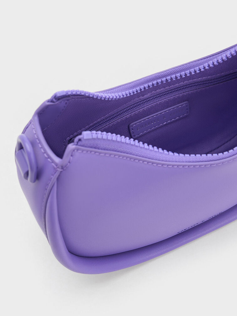 Lana Curved Shoulder Bag, Purple, hi-res