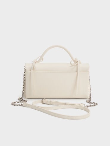 Hazel Bow Wallet On Chain, Cream, hi-res