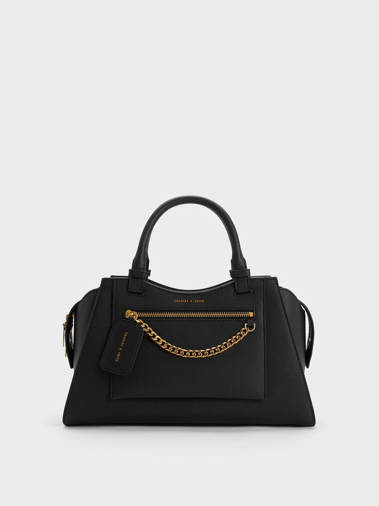 Avis Trapeze Tote Bag, Black, hi-res