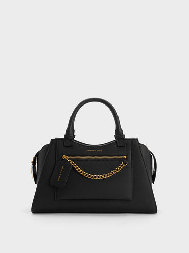 Avis Trapeze Tote Bag, Black, hi-res
