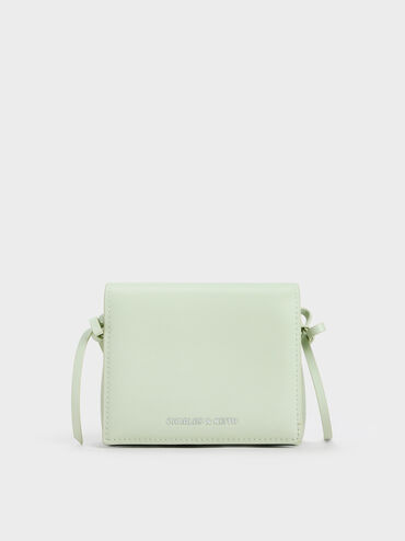 Hazel Bow Small Wallet, Mint Green, hi-res