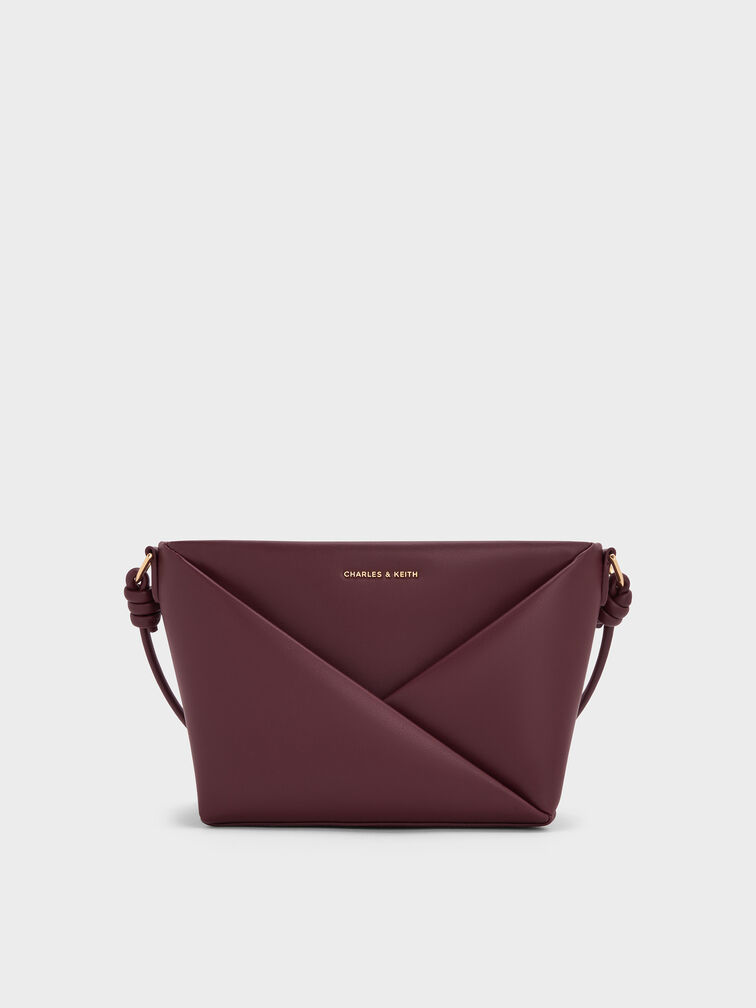 Midori Geometric Crossbody Bag, Wineberry Red, hi-res