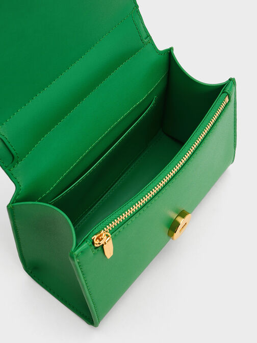 Clover Curved Handle Bag, Green, hi-res