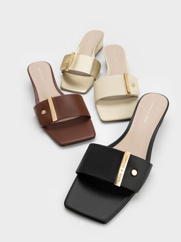 Metallic Accent Square-Toe Wedges, Chalk, hi-res