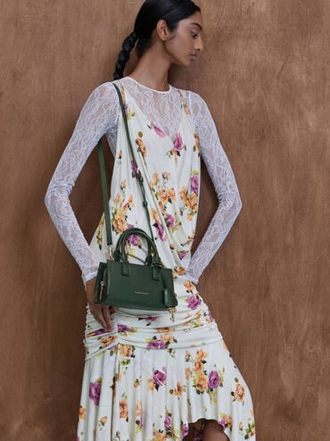 Mini Kerry Top Handle Bag, Dark Green, hi-res