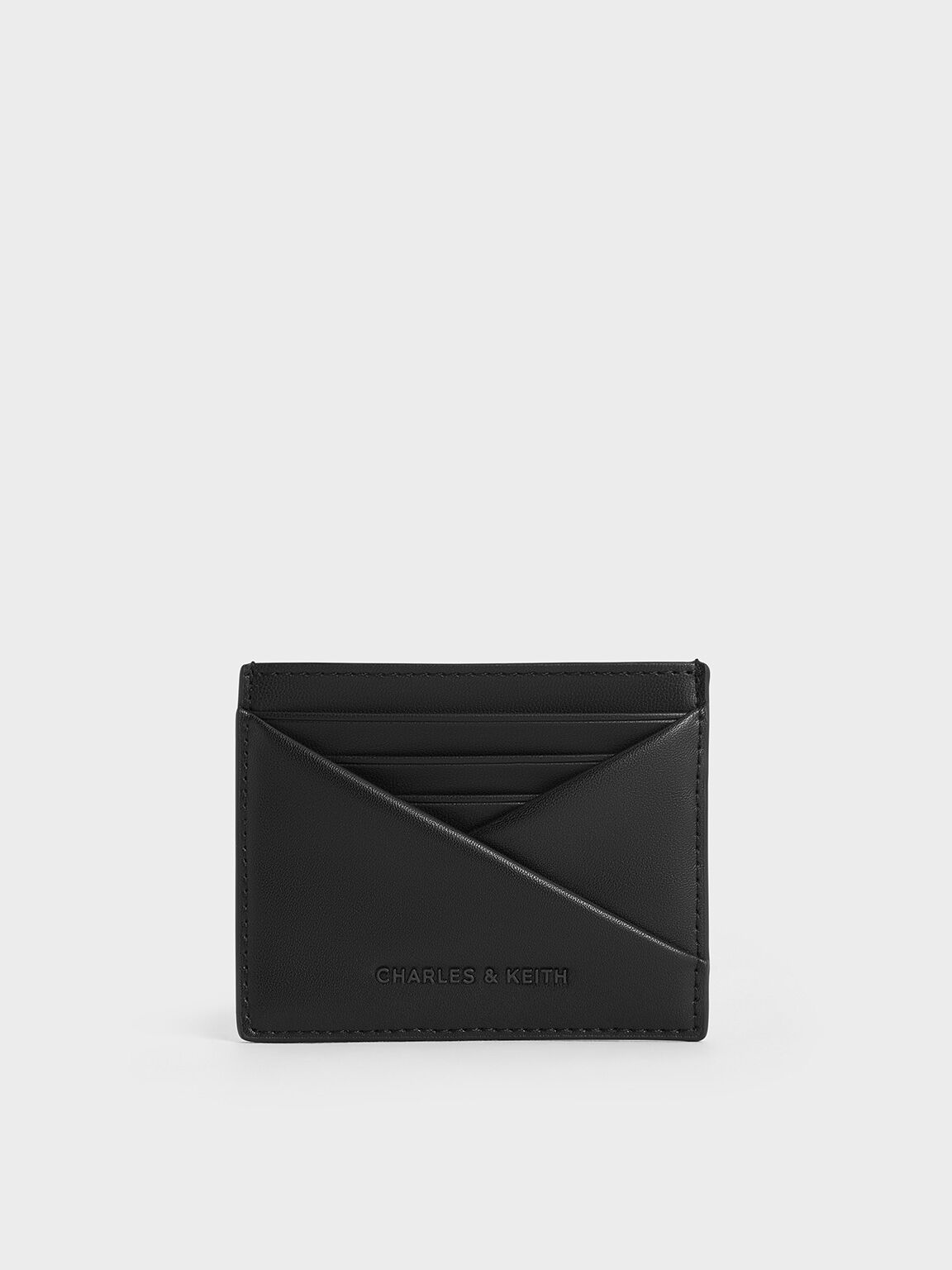 Midori Geometric Card Holder - Jet Black