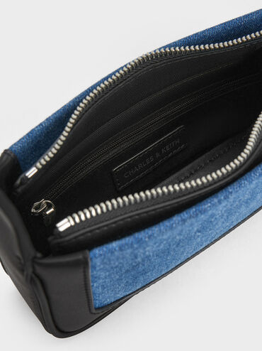 Daylla Denim Shoulder Bag, Denim Blue, hi-res