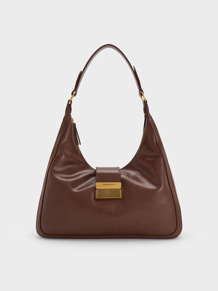 Charlot Hobo Bag, Dark Brown, hi-res